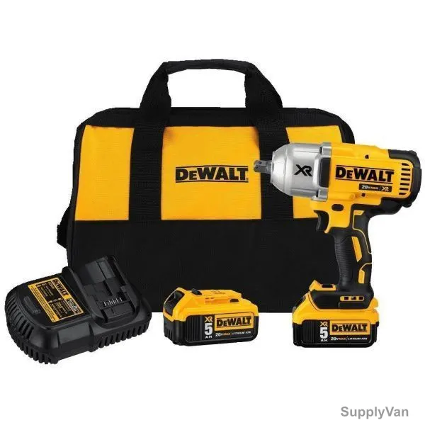 Dewalt Impact Wrench Kit W/ Detent Anvil, DCF899P2, Li-lon, 20V