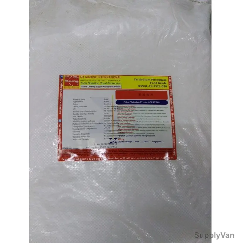 Rxsol Tri Sodium Phosphate, RXSOL-19-1522-050, 25 Kg