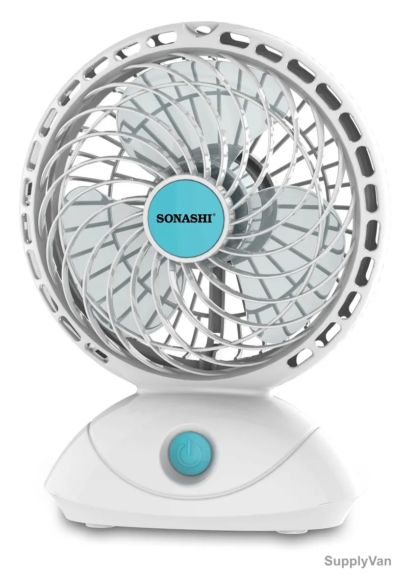 Sonashi Rechargeable Mini Fan, SRF-015, 5 Inch, 5W