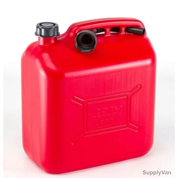 LP Petrol Can With Funnel, Plastic, 20 Litres, Red