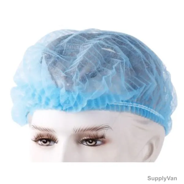 Hotpack Nurse Bouffant Cap, Ncapblue, Blue, 1000 Pcs/Carton — image 1