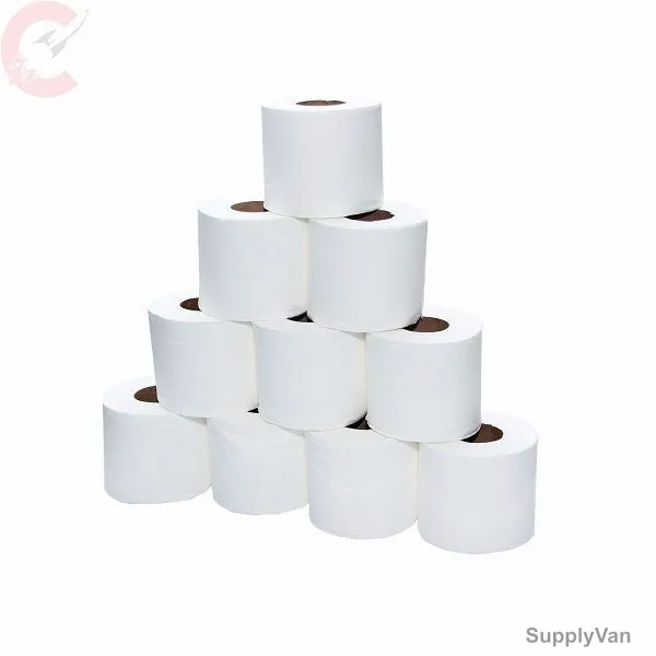 Fine Unprinted Toilet Tissue Paper, 200 Sheets, 2 Ply, 10 Roll/Pack — image 1