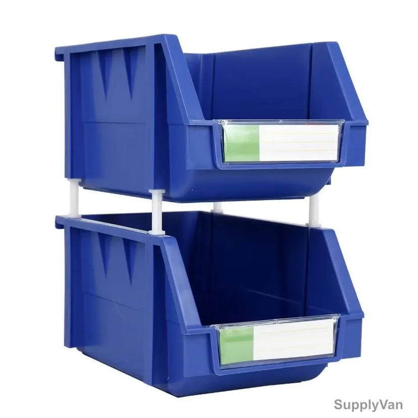 Storage Bin, Polypropylene, 150MM Height x 195MM Width x 330MM Length, Blue