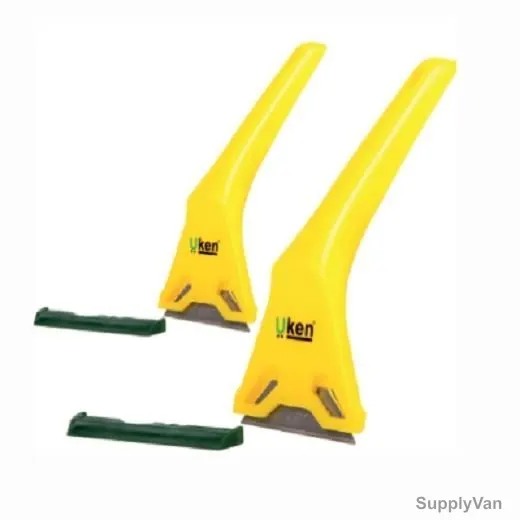 Uken Window Scraper, U6240, Plastic Handle, Detachable Blade Guard