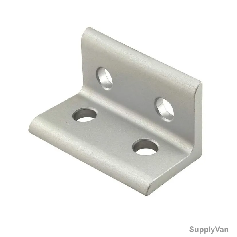 Extrusion Vertical Corner Bracket, 30 Series, 4 Hole, Aluminium