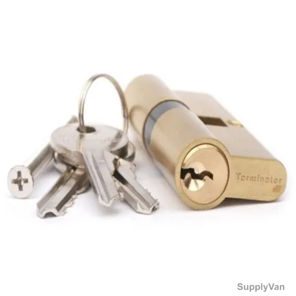 Terminator Cylinder Door Lock With Keys, TC-1070, 70MM, Gold