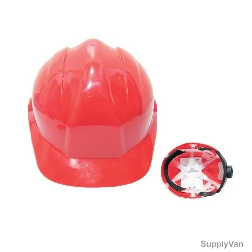 Vaultex Safety Helmet With Pinlock Textile Suspension, VHT, Red