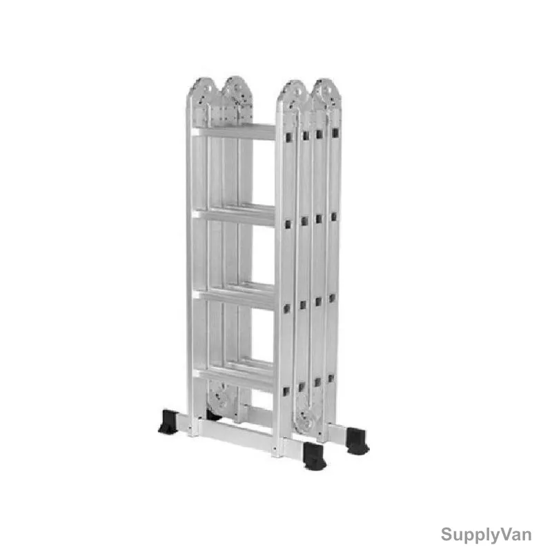 Hawk King Multi Purpose Folding Ladder, Aluminium, 16 Steps, 150 Kg, 4.8 Mtrs — image 1