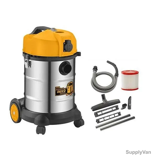Ingco Wet and Dry Vacuum Cleaner, VC14301, 1400W, 30 Ltrs Dust Tank Capacity — image 1