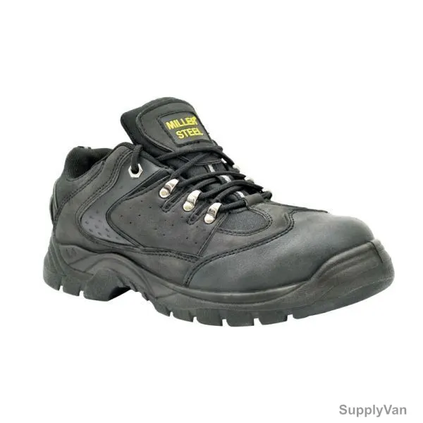 Miller Steel Toe Safety Shoe, MEB, Size46, Black, Low Ankle