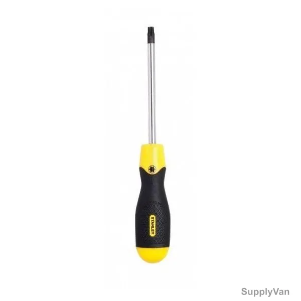 Stanley Screwdriver, STMT60845-8, Cushion Grip, T15 x 100MM, Black and Yellow