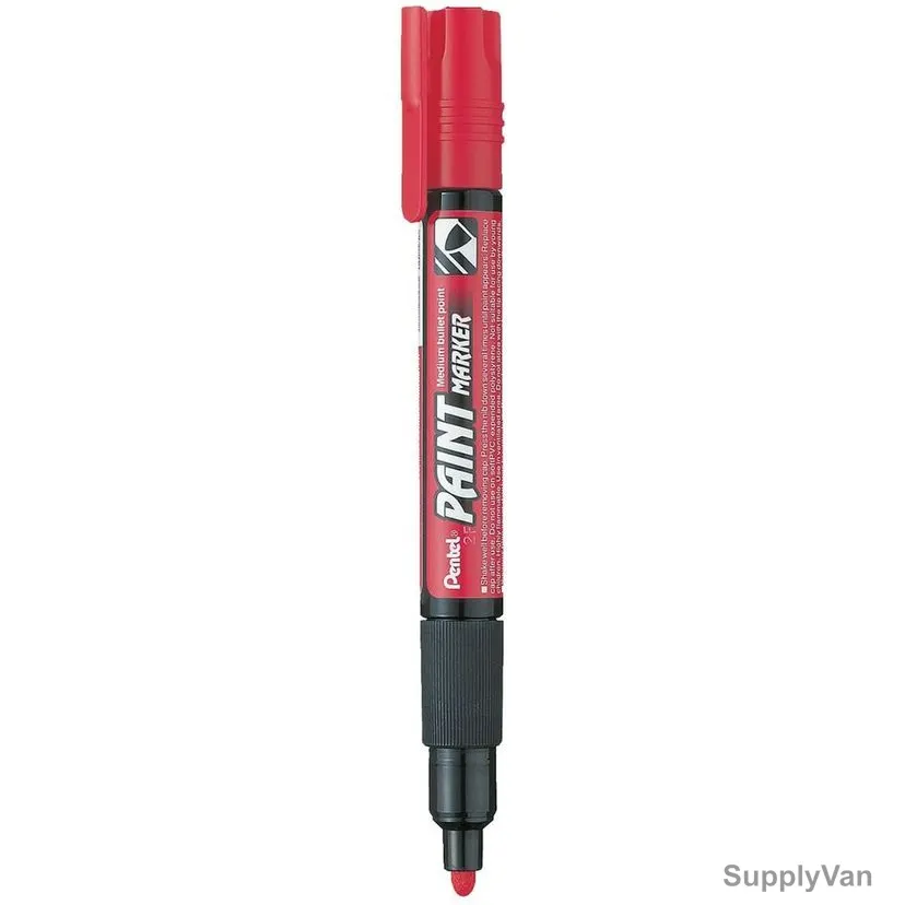 Pentel Paint Marker, PE-MMP20-B, 2.9MM, Red, 12 Pcs/Pack