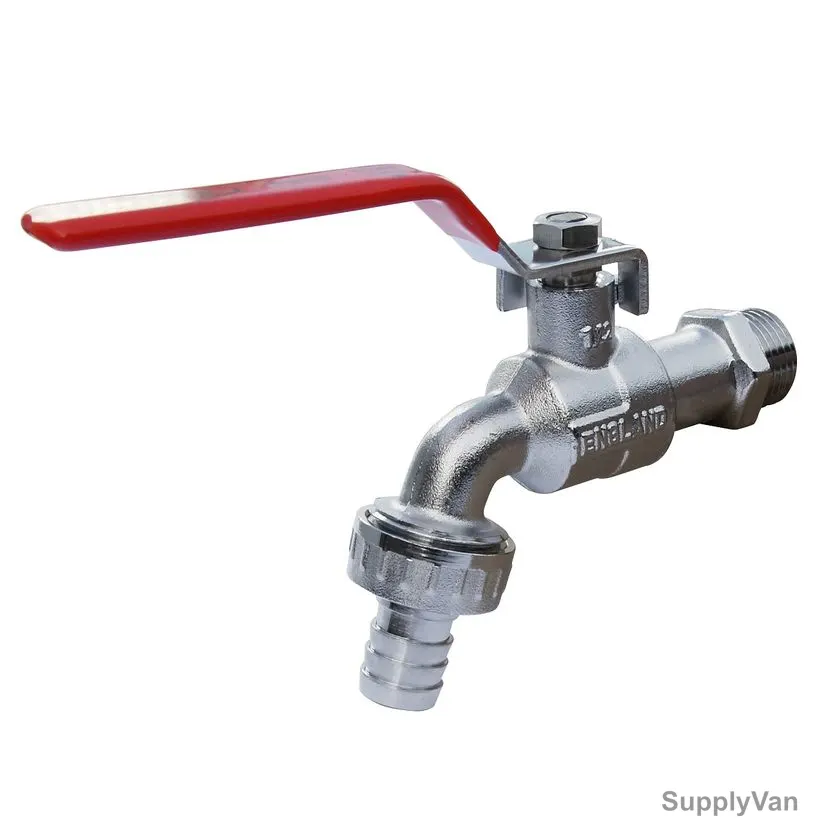 Pegler Chrome Plated Ball Valve, PB50-HU, Brass, 1/2 Inch
