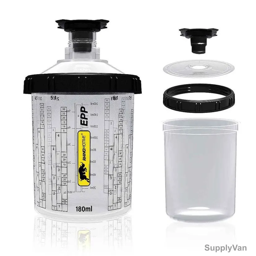 Rhinomotive Expert Paint Preparation Kit, R1409, EPP, 180ML, Mini, Black/Clear — image 1