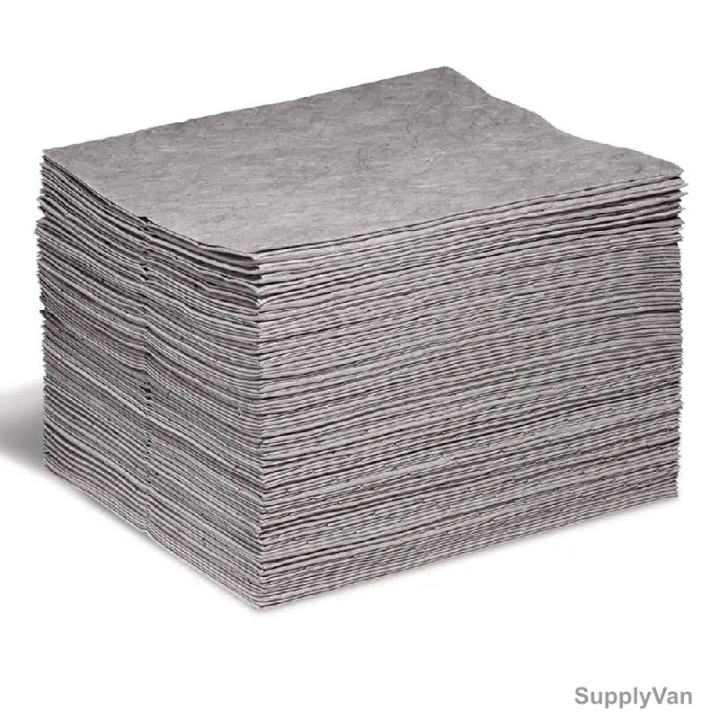 Dsorb Pure Sorbent Pad, GP102, Polypropylene, 40CM Width x 50CM Length, Grey, 100 Pcs/Pack