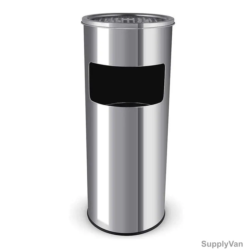 Akc Outdoor Ashtray Trash Bin, SS06, Stainless Steel, 59CM Height x 20.5CM Dia — image 1