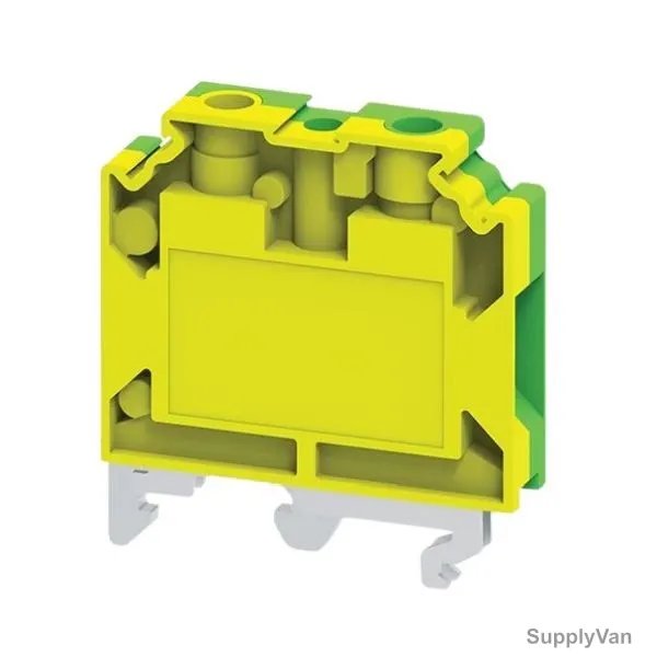 Connectwell Grounding Terminal Block, CGT10U, 10 SQ.MM, Yellow/Green