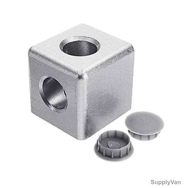 Extrusion Corner Cube Connector, 30 Series, 2 Hole, Aluminium, 30 x 30MM, PK2