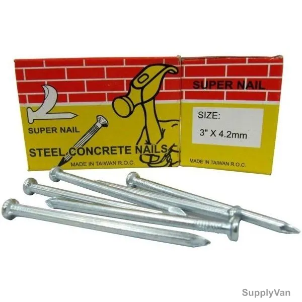 Super Concrete Nail, SH-SCN-3, Steel, 3 Inch