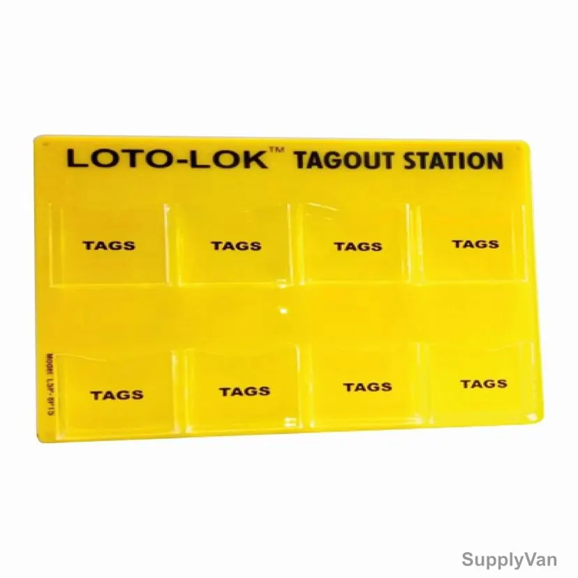 Loto-Lok Tagout Station, LS-8PTS, 395 x 445MM, Yellow