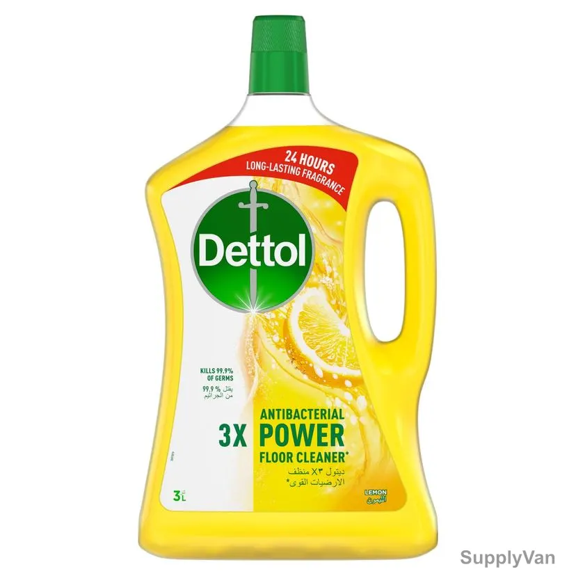Dettol Antibacterial Power Floor Cleaner, Lemon, 3 Ltrs — image 1