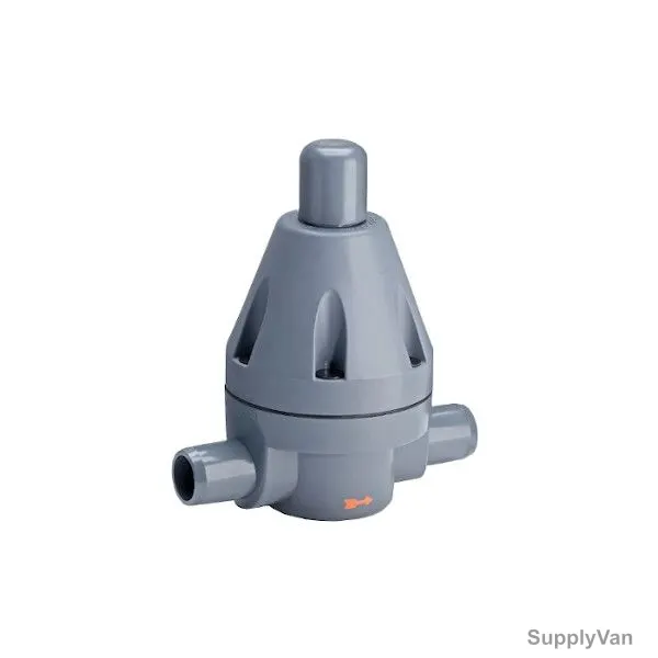 Effast Metric Solvent Welded Pressure Retaining Valve, MDRMVM0160-E, PVC-U, 16MM