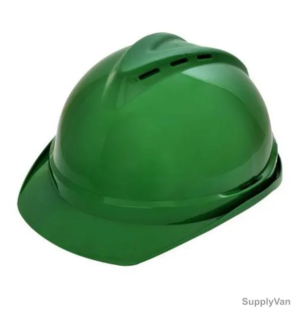 Ameriza Safety Ventilated Helmet With Ratchet Suspension, A518241020, Green, Free Size