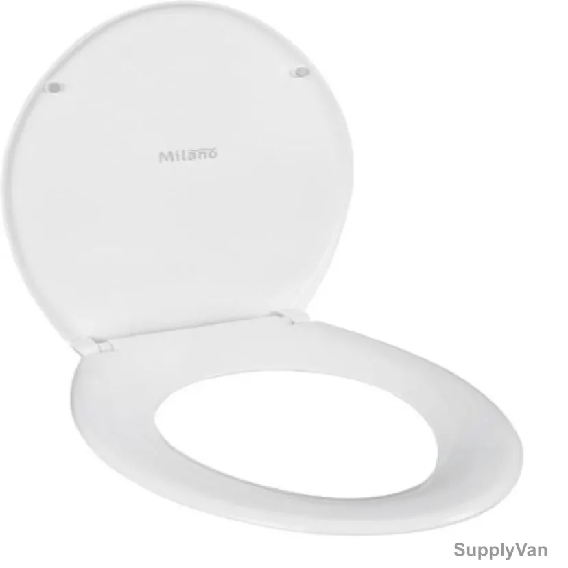 Milano Toilet Seat Cover, MSC-009, Crown, White