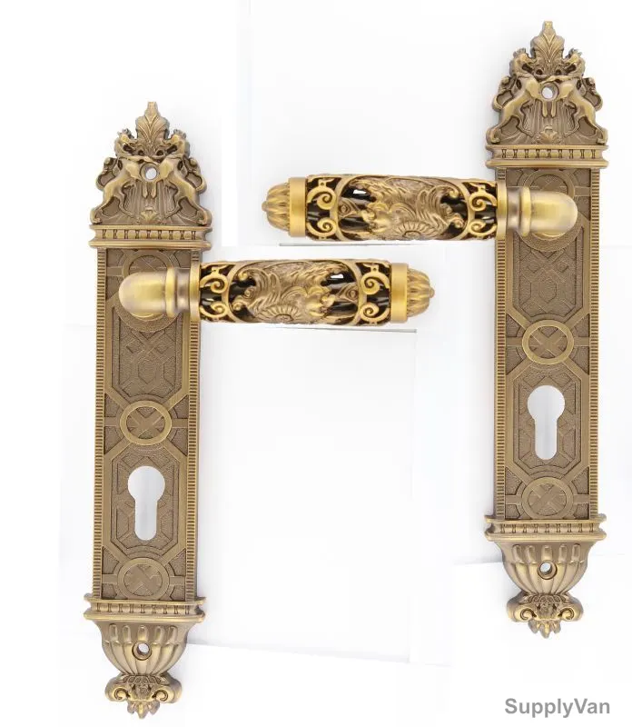 APT Lever Handle with Lock, SAF-2, Brass Material, Brown Colour