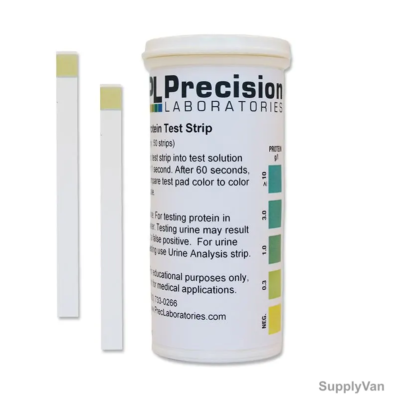Precision Protein Test Strip, PRO-1V-50, 0.3 to 10 Plus g/L, 50 Strips/Pack