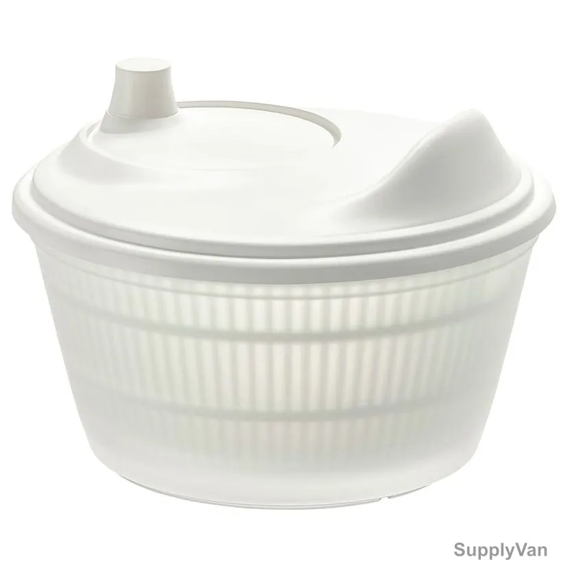 Salad Spinner, Uppfylld, Plastic, White