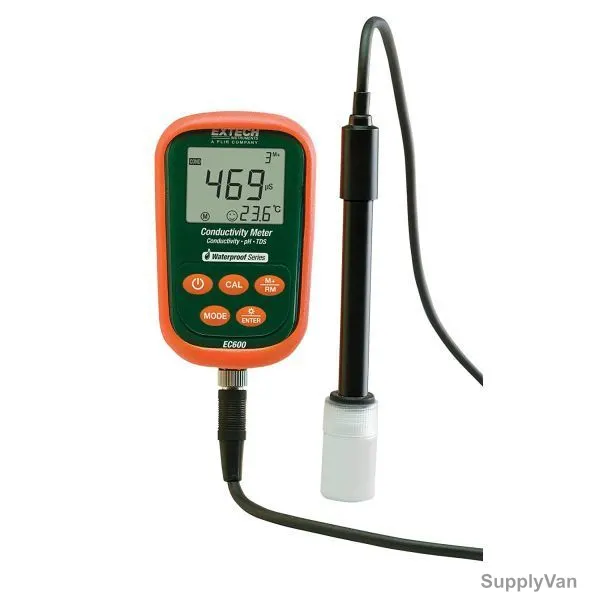 Extech Waterproof Conductivity Kit, EC600, 0 to 100 Deg.C
