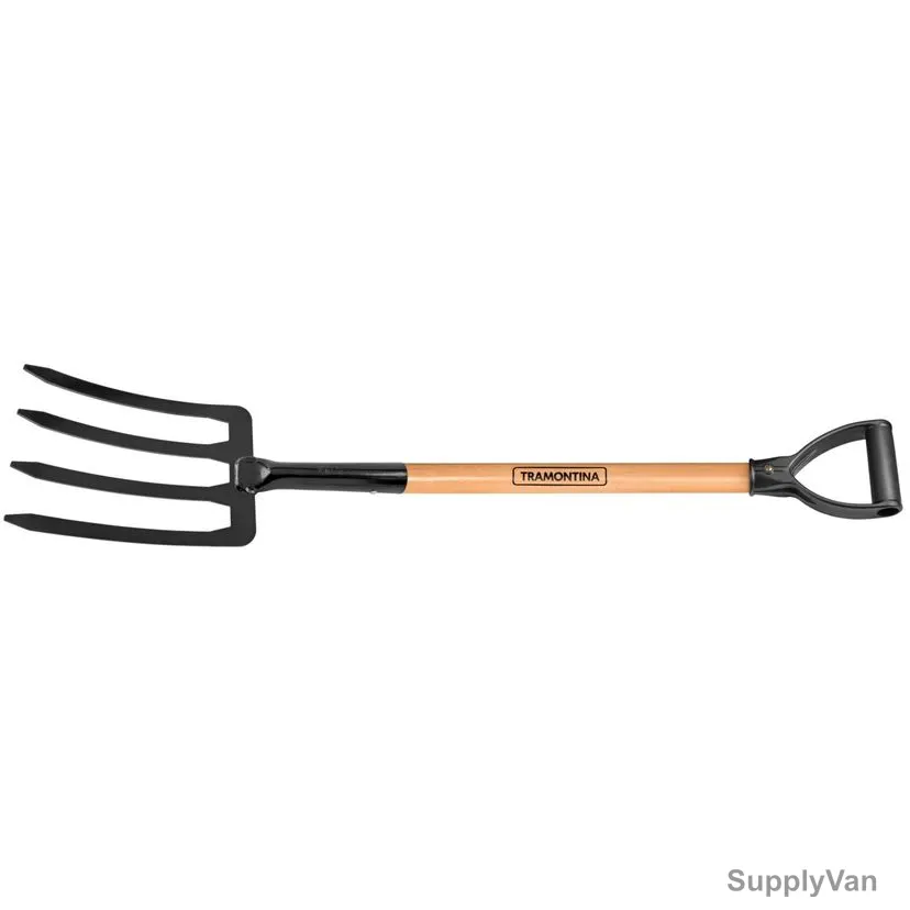Tramontina Garden Spading Fork With 71CM Wood Handle, 77118444, 4 Teeth — image 1