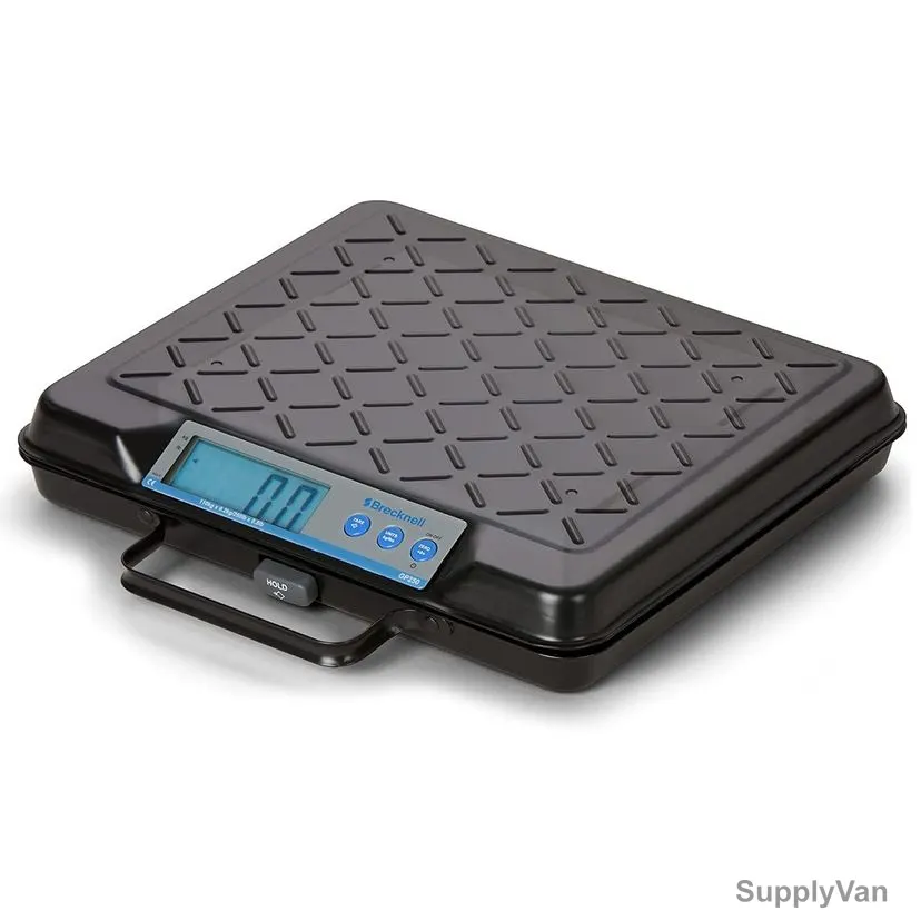Brecknell Digital Bench Scale, SBW-GP250, Steel, 10 Inch Width x 12.5 Inch Length, 113 Kg Weight Capacity, Black  — image 1