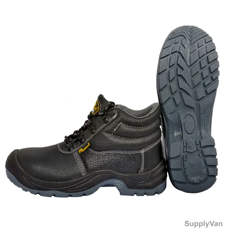 Safetoe High Ankle Shoes, M-8138, Best Worker, S1P SRC, Leather, Size38, Black