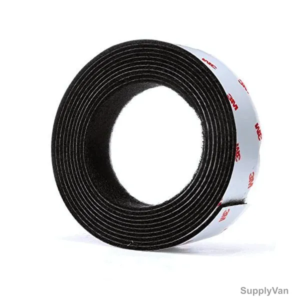 3M Hook/Loop Fastener, DAS-TB3526N/3527N, 1 Inchx10ft, Black