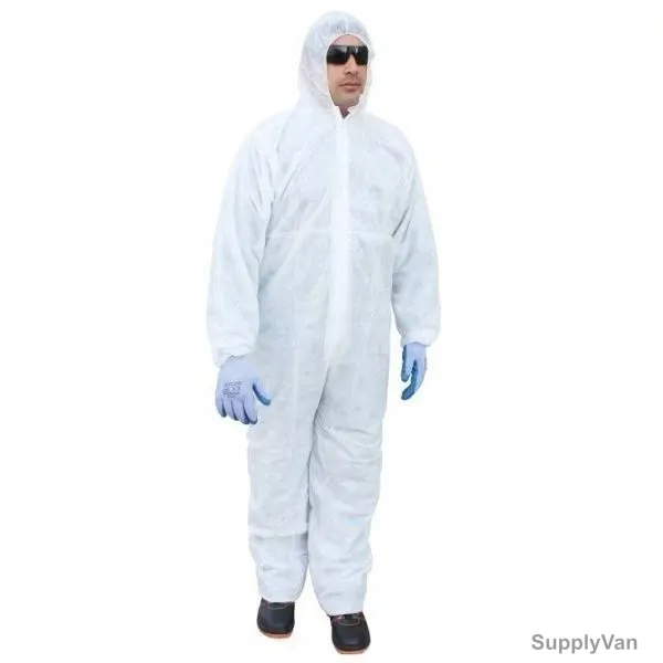 Vaultex Disposable Coverall, DCH, Polypropylene, 50 GSM, 2XL, White