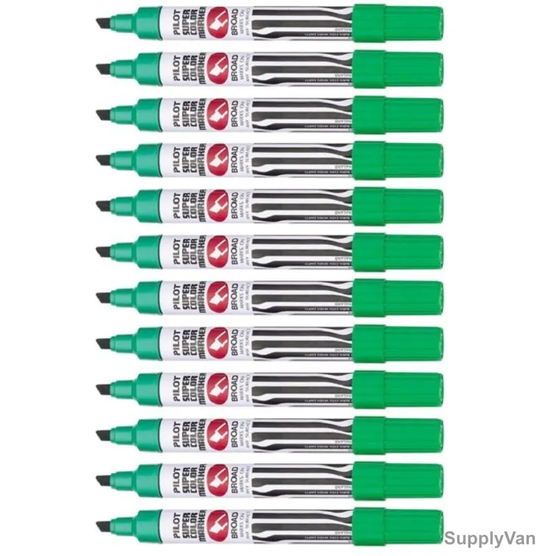 Pilot Permanent Marker, SC-B-G, Green, PK12