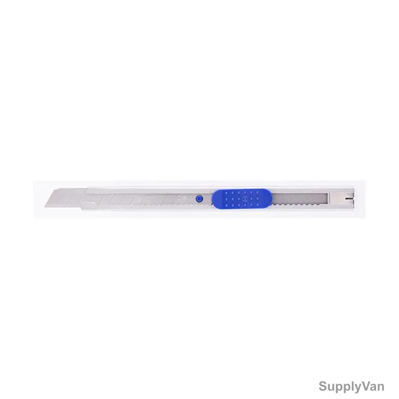 Deli Snap-Off Utility Knife, E2053, 9MM, Silver and Blue