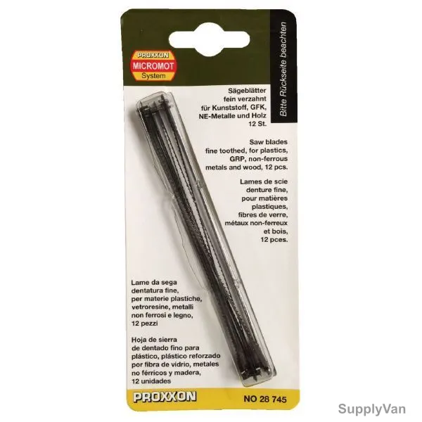 Proxxon Scroll Saw Blade, 28745, 12PCS