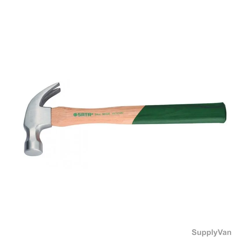 Sata Hickory Handle Claw Hammer, ST92322SC, 13 Oz