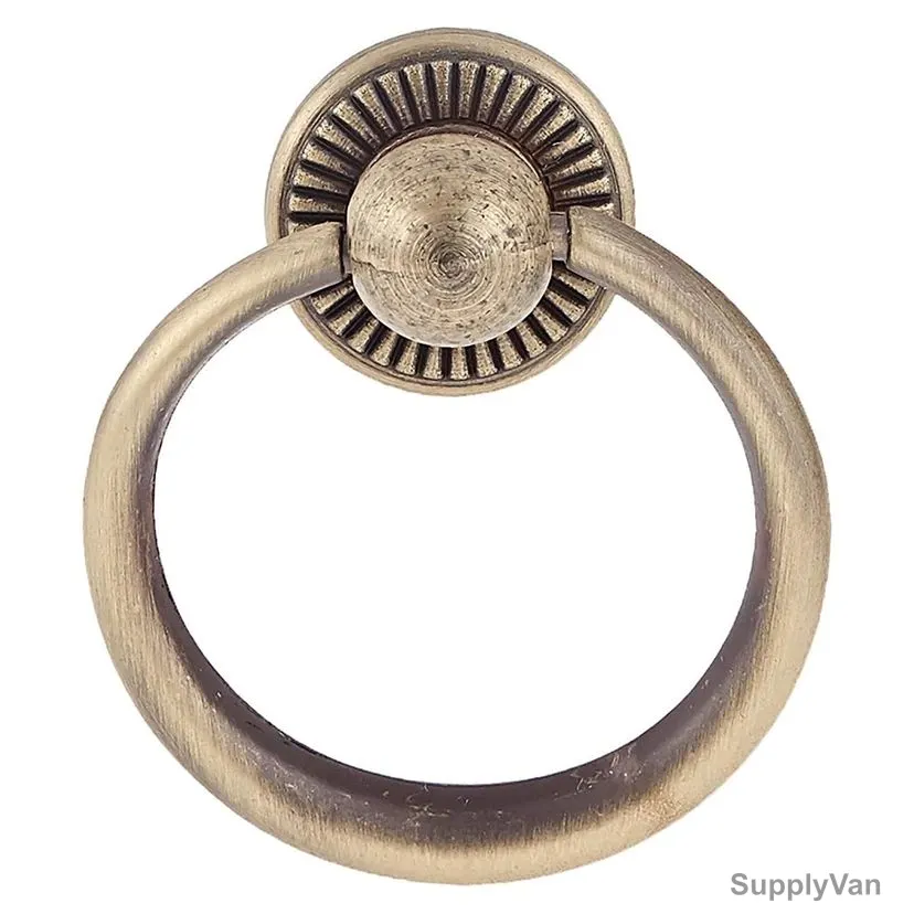 ACS Door Ring Knob, M-7235-RING-KNOB-AB, Antique Brass