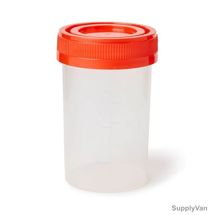3W Urine Container, NO-74, Polypropylene, 60ML, 100 Pcs/Pack — image 1