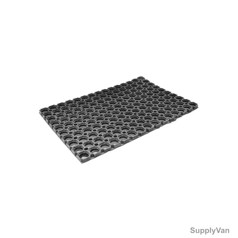 Akc Heavy Duty Anti-Slip Rubber Mat, DM16, 80CM Width x 120CM Length, Black