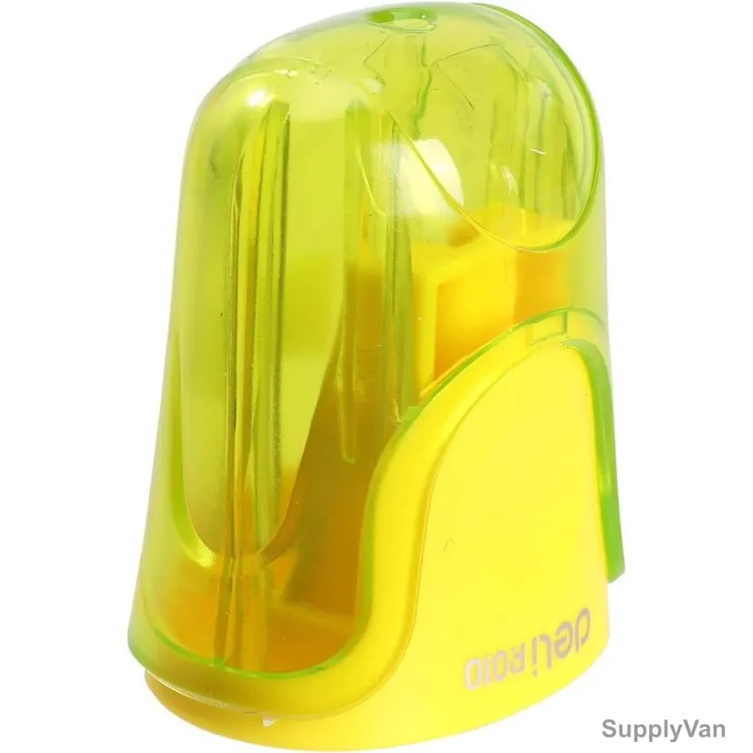 Deli Pencil Sharpener, ER01000, 1 Hole, 8MM Hole Dia, Yellow