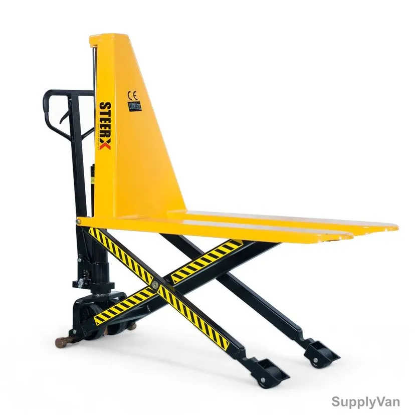 Steerx High Lift Scissor Pallet Truck, SHLPT10, Steel, 680MM Fork Width x 1150 Fork Length, 1000 Kg Weight Capacity — image 1