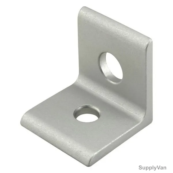 Extrusion 2020 Inside Corner Bracket, 20 Series, 2 Hole, Aluminium