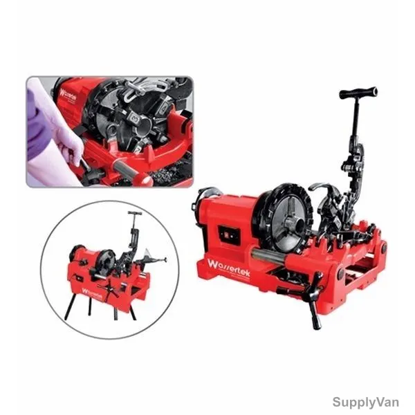 WASSERTEK Electrical Threading Machine, FILETAGE2, 1500W, 38 RPM, Red