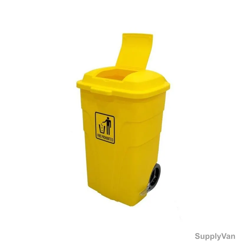 Akc Heavy Duty Garbage Bin, GC50Y-120, Plastic, 120 Ltrs, Yellow
