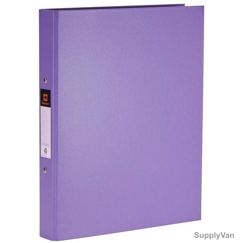 Elephant 2 Ring Binder, 221V, O Ring, Violet, 12 Pcs/Pack